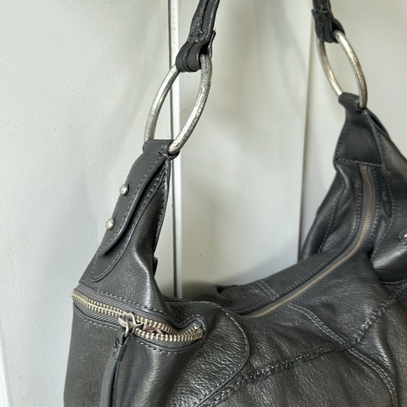 Sigrid Olsen Leather Hobo Bag metallic gray - Picture 2 of 7